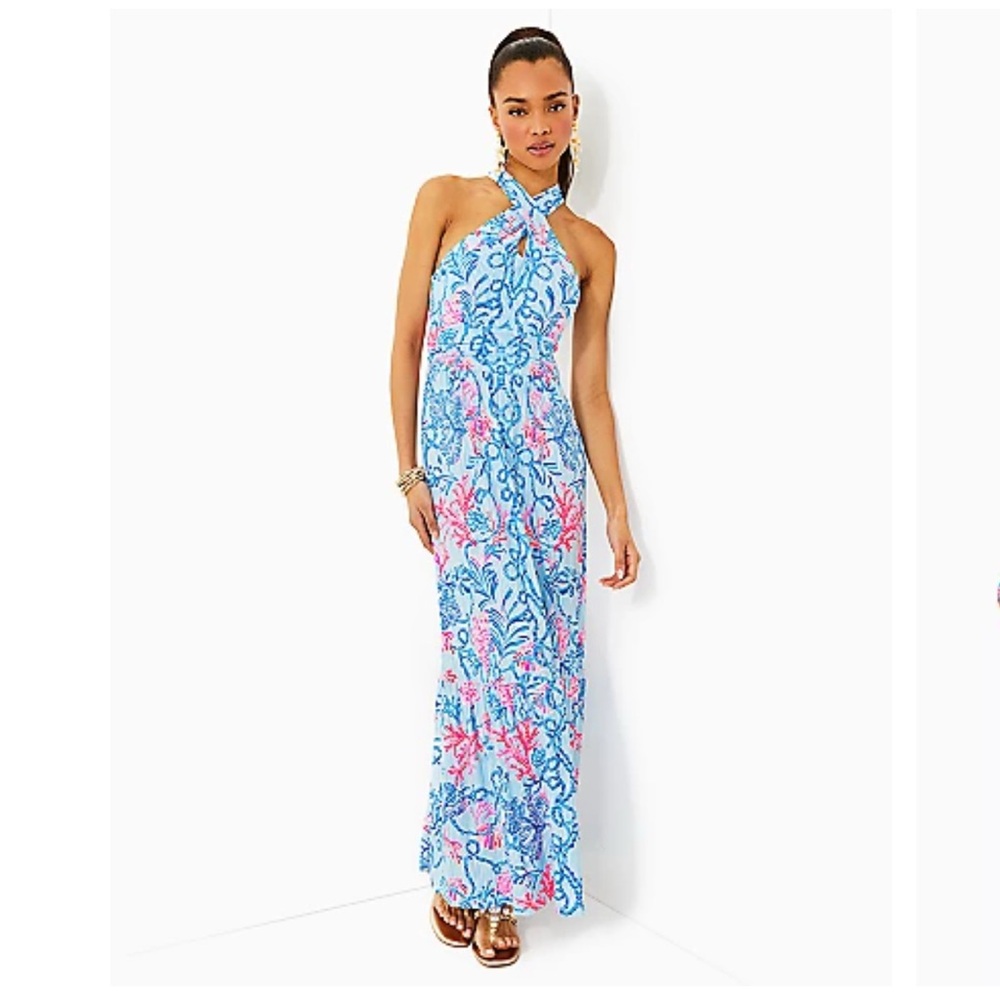 Lilly Pulitzer Multicolor Dress with Pink and Blue Accents